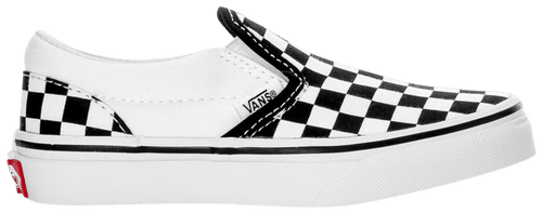 Zapatillas Vans para niños, sin cordones, negras y blancas, VN000ZBU5GU
