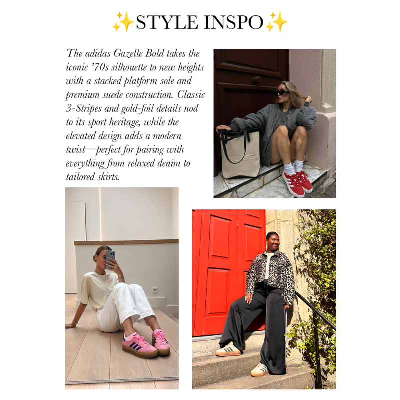 Adidas Originals Women's Black/Gum Gazelle Bold Sneakers, IE0876 (No Box)