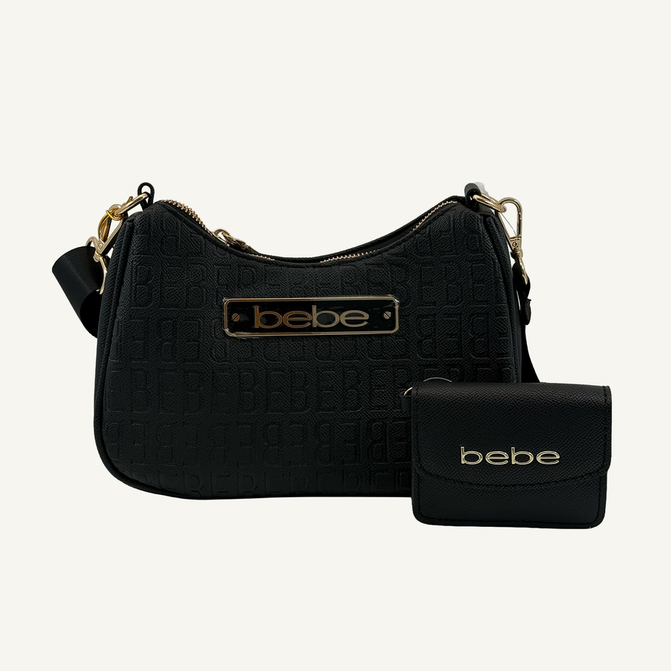 Bebe Women's Black Thea Crossbody Bag with Wallet, E02-5305