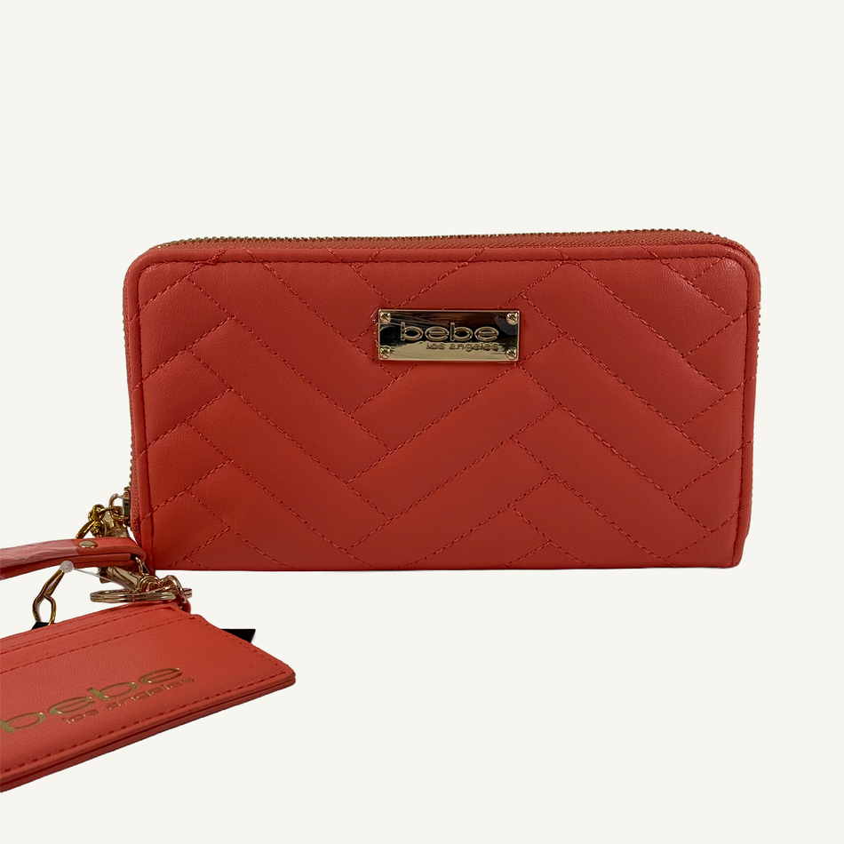 Bebe Women's Coral Sophia Wallet with Card Case, ET10-5201A