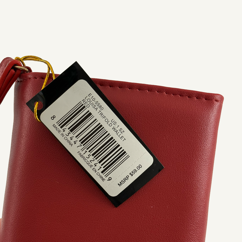 Bebe Women's Red Louisa Trifold Wallet, ET10-5580