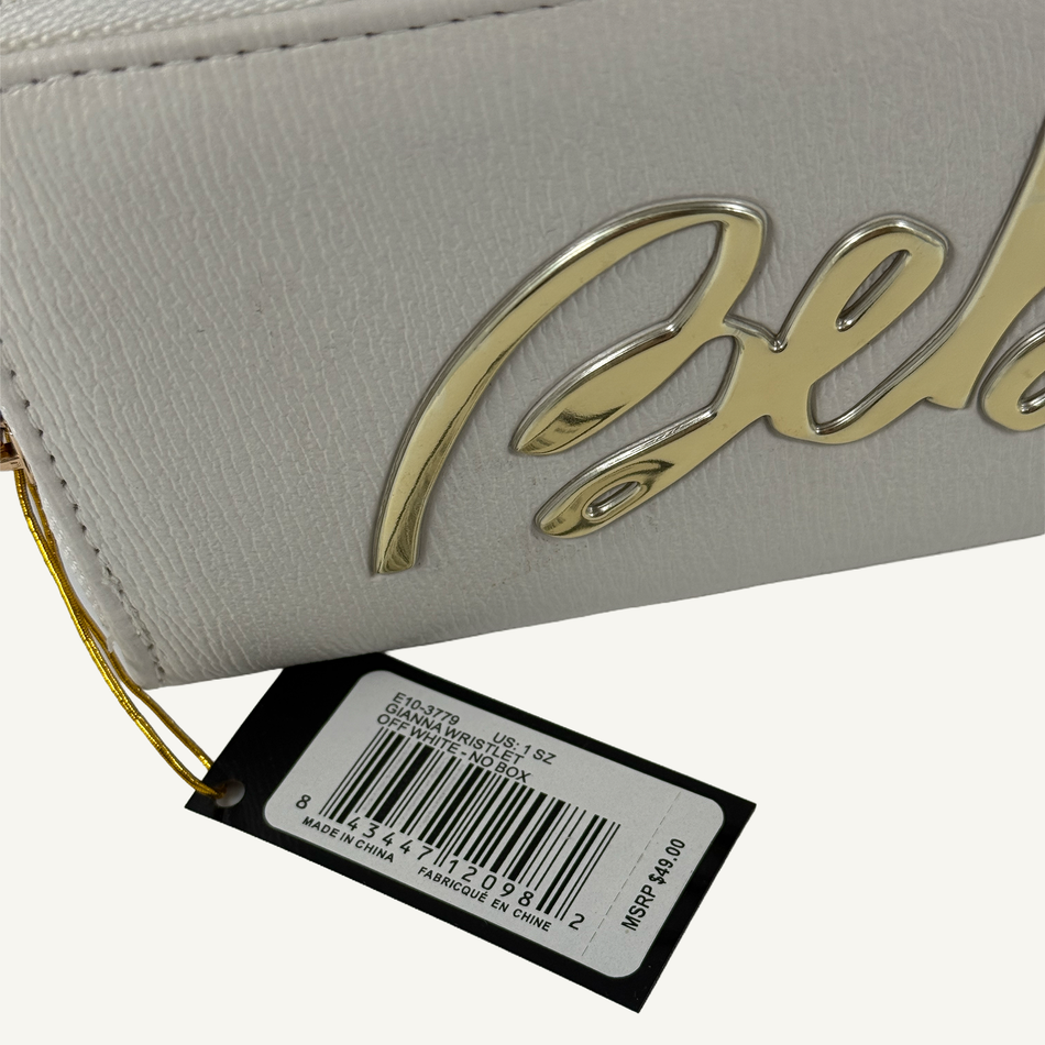 Bebe Women's Off White Gianna Wristlet Wallet, ET10-3779