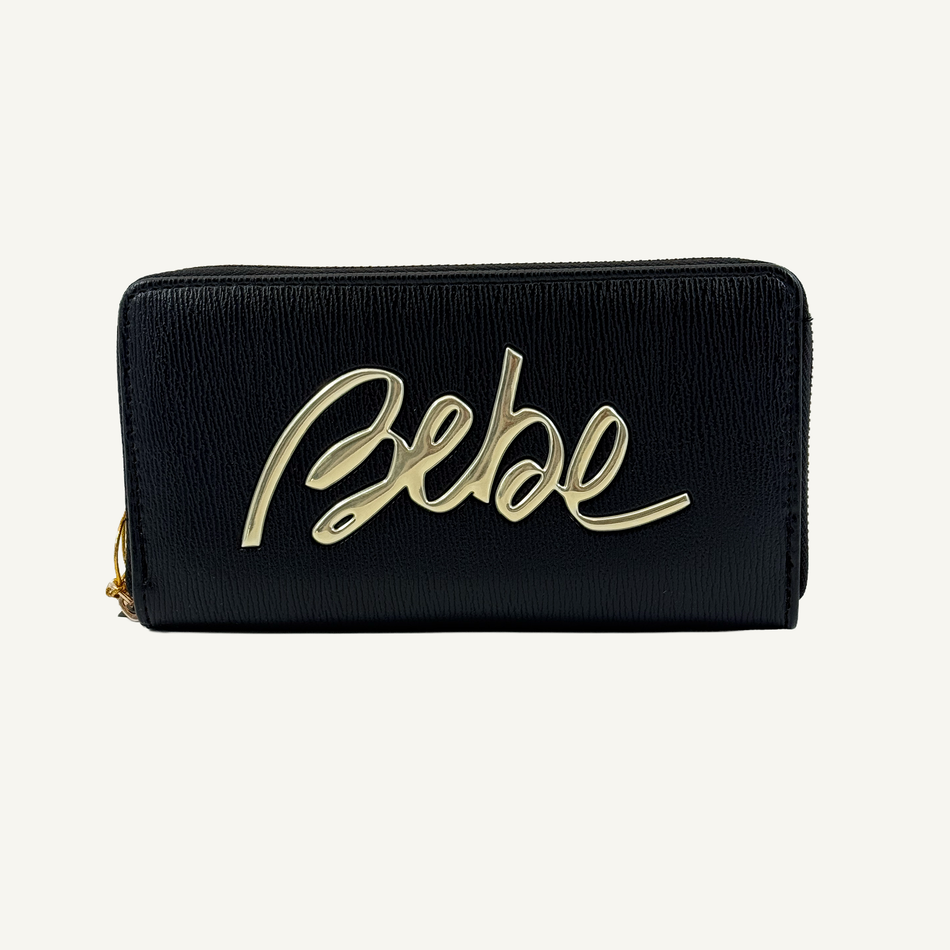 Bebe Women's Black Gianna Wristlet Wallet, E10-3779