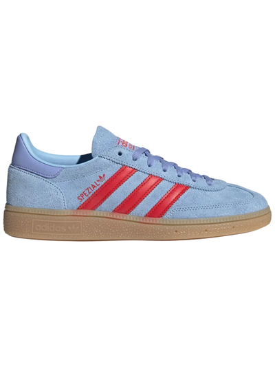 Adidas Originals Women's Handball Spezial, Glow Blue / Red / Blue Spark, JR3639