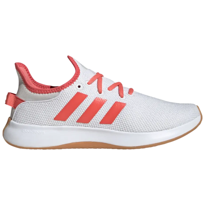 Adidas Women's White & Red Cloudfoam Running Shoes, JI4877