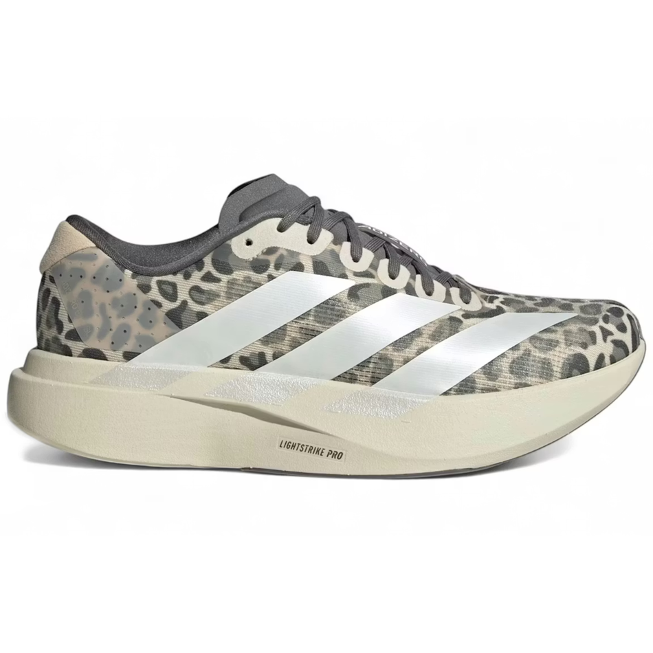 Zapatillas Adidas Adizero EVO SL beige para mujer con estampado animal, KI3948