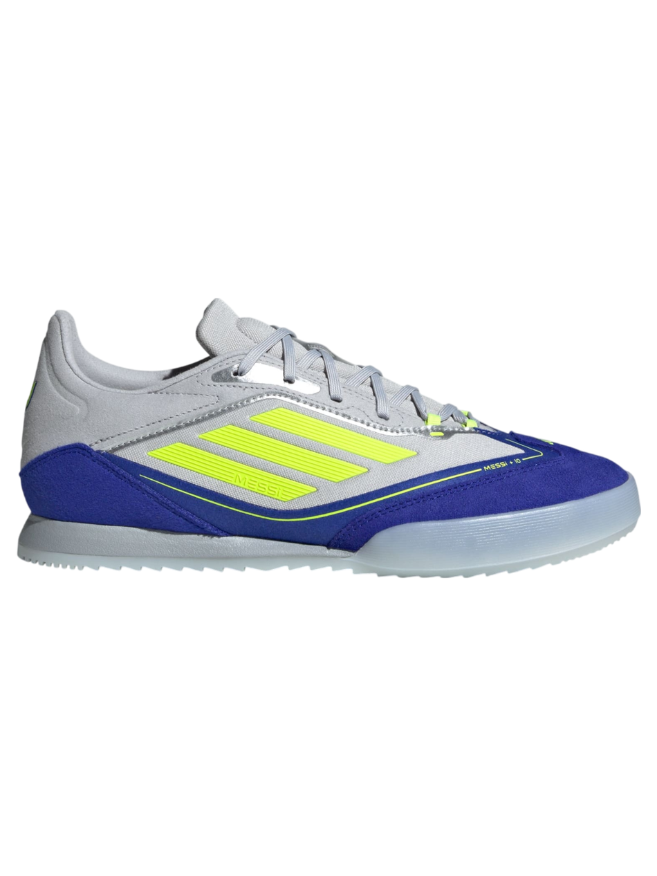Adidas Men's Silver Metallic F50 Freestyle Messi Indoor Soccer Sneakers, JH8830