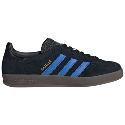 Zapatillas de interior Adidas Originals Gazelle negras y azules para hombre, JQ2692