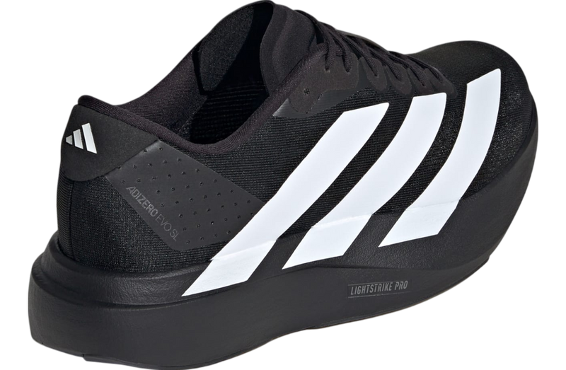 Adidas Men's Black Adizero EVO SL Sneakers, Core Black / Cloud White / Core Black, JP7149