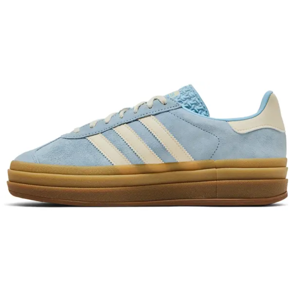 Adidas Originals Women's Blue/Cream Gazelle Bold Sneakers, JQ7776 (No Box)