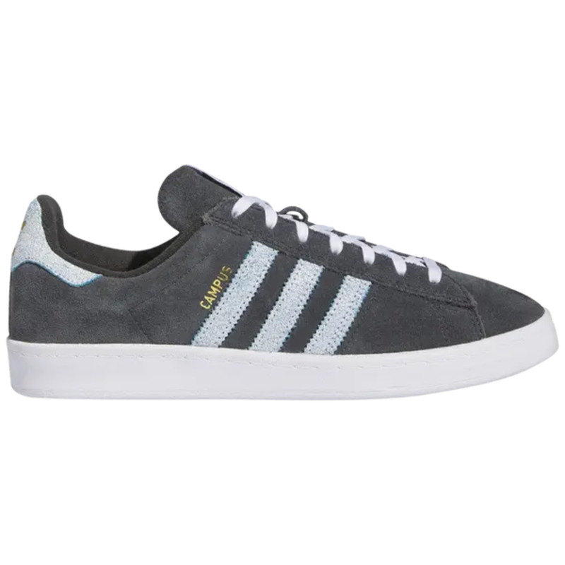 Adidas Men's Grey Campus ADV 'Carbon Light Blue' Sneakers, ID8446 (No Box)