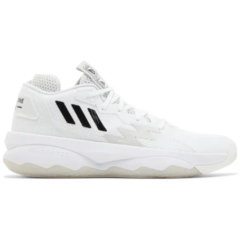Adidas Men's White Dame 8 'Admit One - Cloud White' Sneakers, GY6462 (No Box)