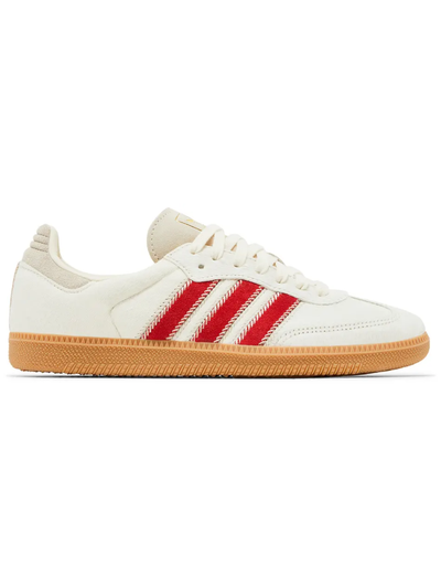 Adidas Originals Women's Samba OG Sneakers, Pony Hair Pack - Wonder Beige Better Scarlet, JS3935