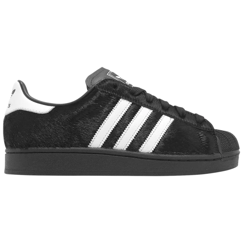 Zapatillas Adidas Originals Superstar II para mujer, color negro, con pelo de poni, JH9475