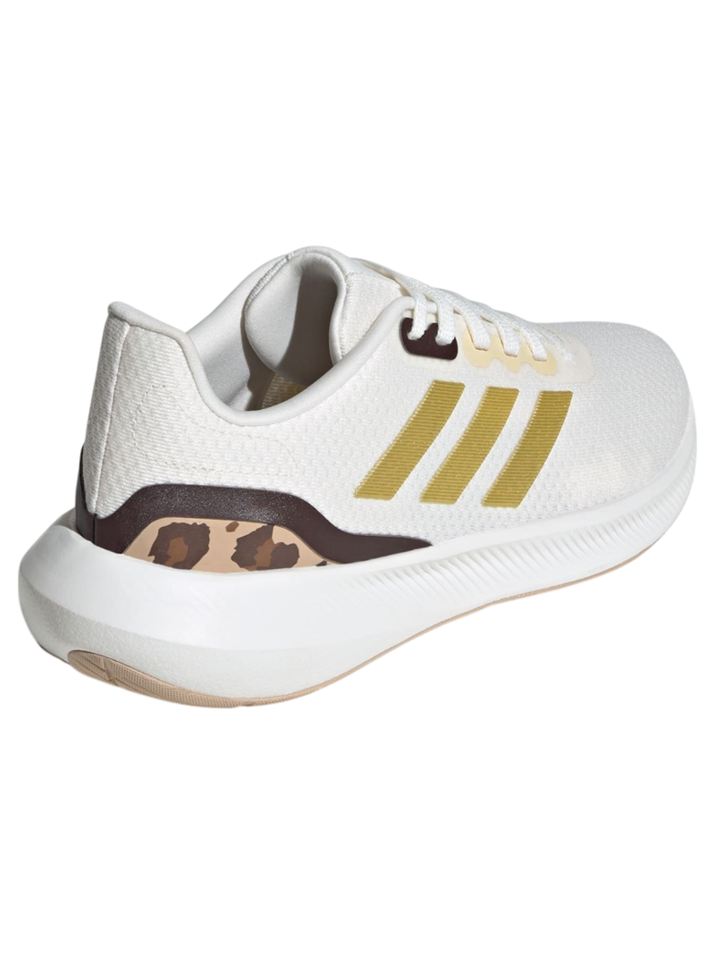 Adidas Women's Runfalcon 3.0 Sneakers, White / Gold / Leopard, IE0751