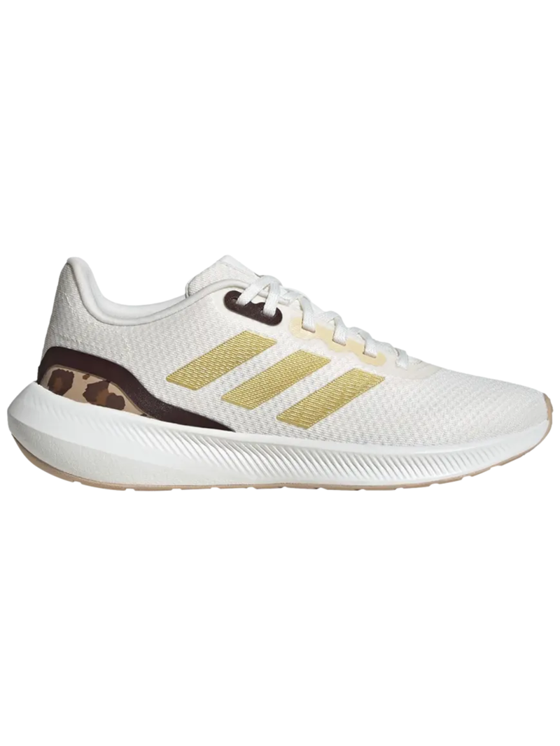 Adidas Women's Runfalcon 3.0 Sneakers, White / Gold / Leopard, IE0751