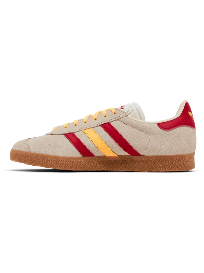 Adidas Originals Women's Gazelle Suede Sneakers, White Spark Scarlet, IE9125