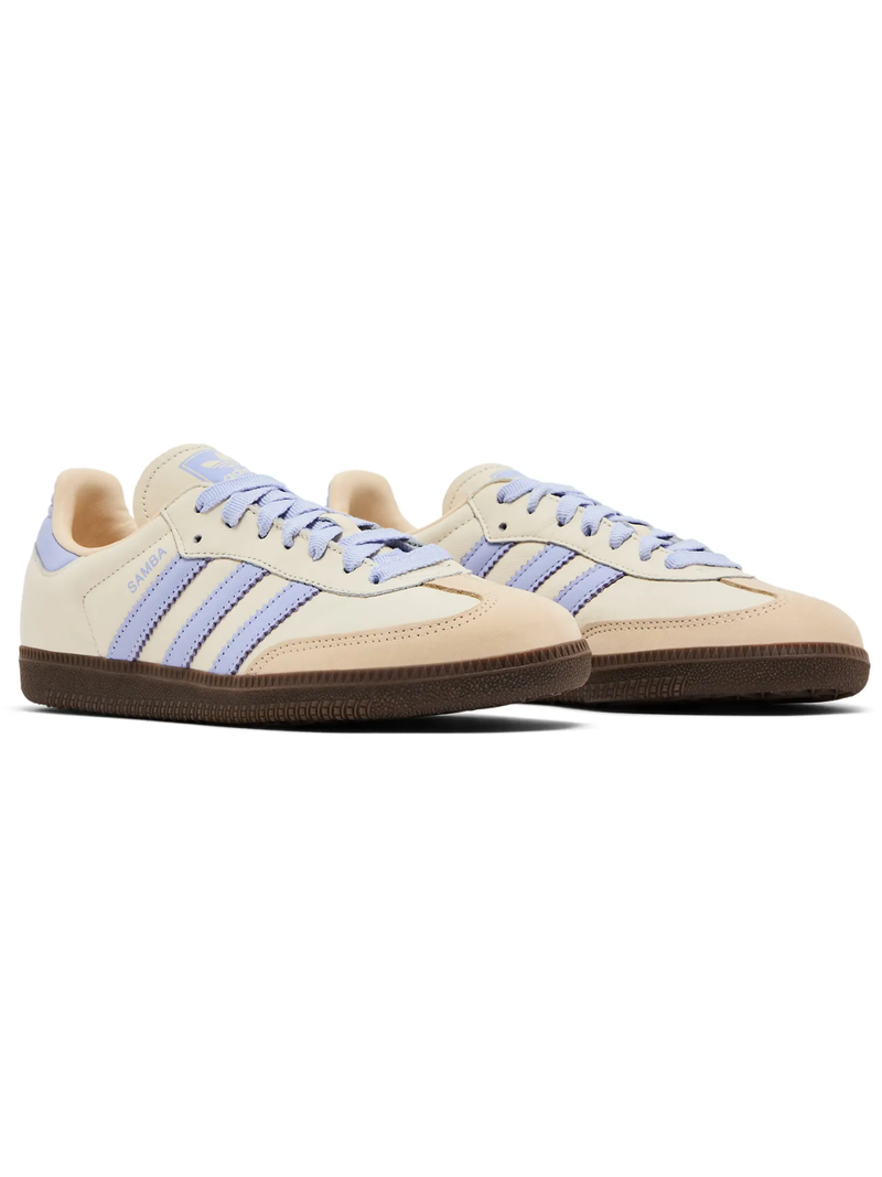 Adidas Originals Women's Samba OG Sneakers, Cream White Violet, JI2678