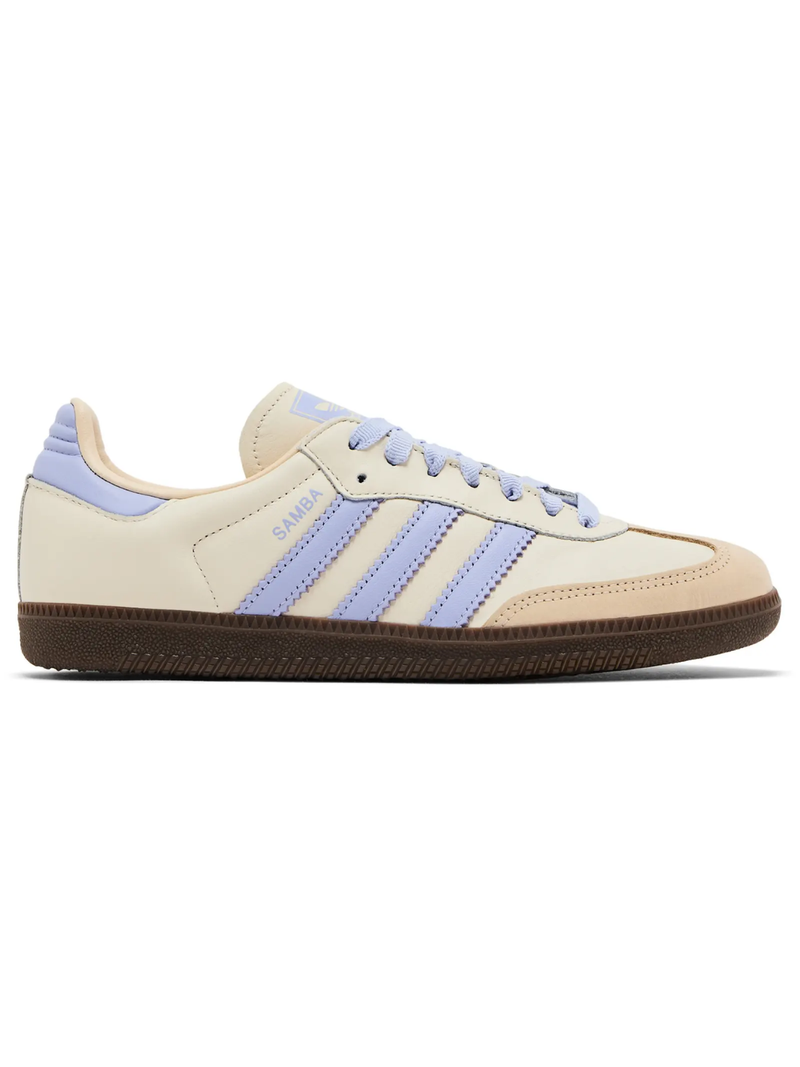 Adidas Originals Women's Samba OG Sneakers, Cream White Violet, JI2678