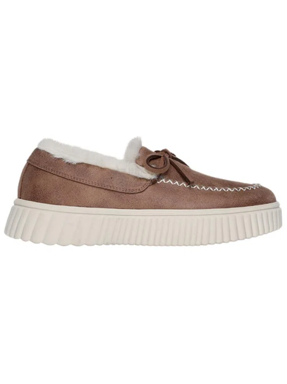 Skechers Women's Cozy Ojai Faux-Wool Slip-On Platform Moccasin, Taupe, 169030/TPE