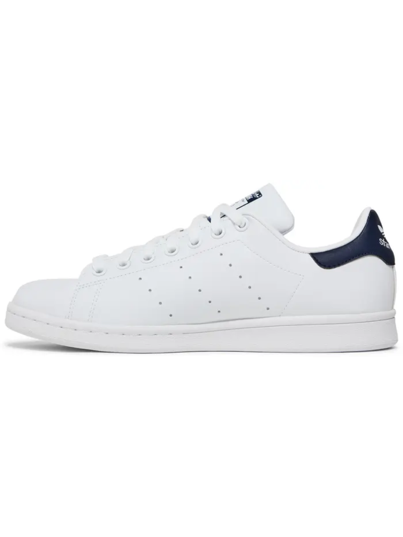 Zapatillas Adidas Stan Smith blancas/azul marino para hombre, Q47224