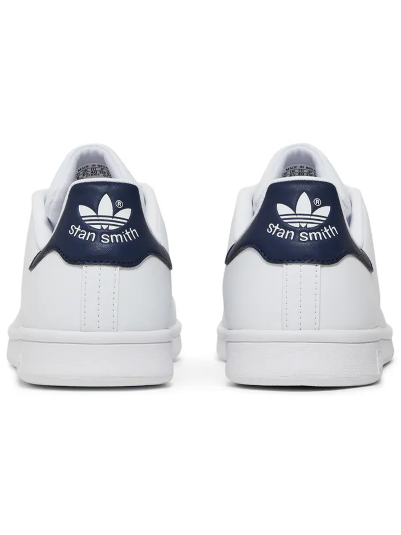 Zapatillas Adidas Stan Smith blancas/azul marino para hombre, Q47224