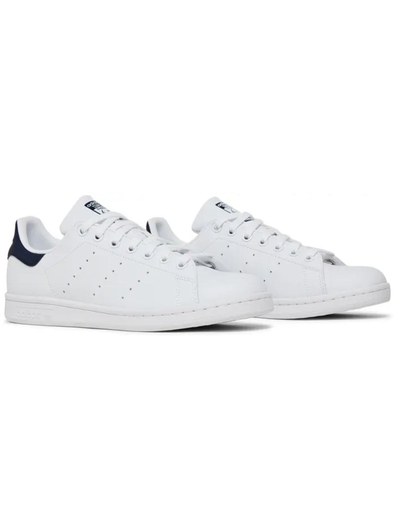 Zapatillas Adidas Stan Smith blancas/azul marino para hombre, Q47224