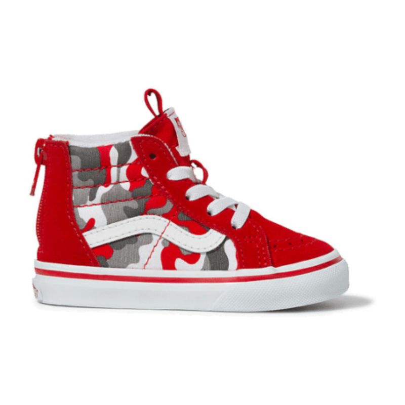 Zapatillas altas rojas Vans SK8 para niños pequeños, VN000XG59EP