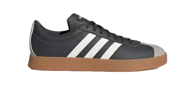 Adidas Men's VL Court Sneakers, Carbon / Core White / Beige, JS4115